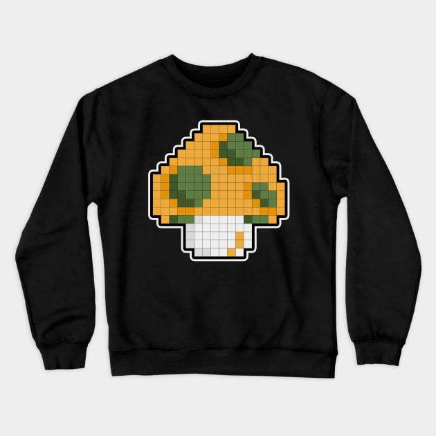 1Up Mushroom Crewneck Sweatshirt by Apgar Arts